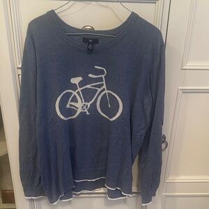 GAP Blue Sweater with Bicycle Design